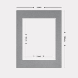 Ak Frames 14X11 Mid Grey Picture Mounts To Fit 10X8 Aperture Size - Mount Board Only (No Frame Included) - thumbnail 3