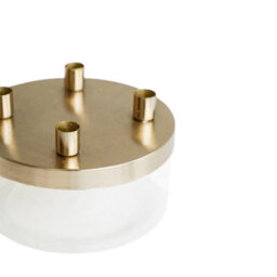 Ivyline Metal Candle Holder With Glass Bowl Gold H9Cm D20Cm - thumbnail 4