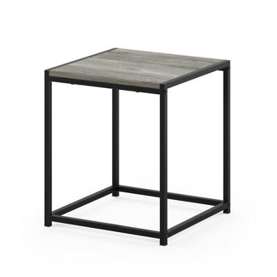 Walplus Camnus Modern Living End Table, French Oak Grey Wood Effect Finish - image 1