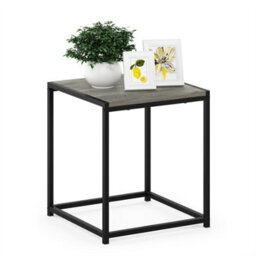 Walplus Camnus Modern Living End Table, French Oak Grey Wood Effect Finish - thumbnail 4