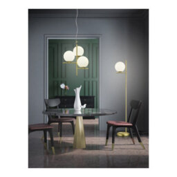 Luminosa Lighting Luminosa Pure Modern 3 Light Multi Arm Pendant Ceiling Light Brass Matt - Uk Stock - thumbnail 3