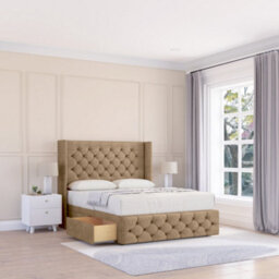 "Sloomy Luthor Naples Memory Foam Bed Set ,no Drawers, Mattress & 54"" Wingback Headboard With 12"" Footboard - Small Double" - thumbnail 1