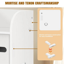 Small Bathroom Storage Corner Floor Cabinet With Doors And Shelves Narrowcabinet - thumbnail 4
