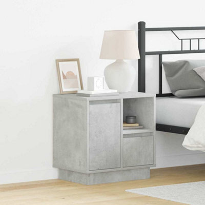 Berkfield Bedside Cabinets With Led 2 Pcs Concrete Grey 50X34.5X50 Cm - image 1
