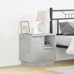 Berkfield Bedside Cabinets With Led 2 Pcs Concrete Grey 50X34.5X50 Cm - thumbnail 1