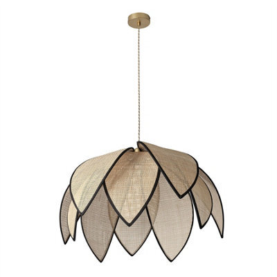 Osram Decor Rattan Lotus Pendant Ceiling Light 670 E27 Brown - image 1