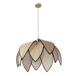 Osram Decor Rattan Lotus Pendant Ceiling Light 670 E27 Brown