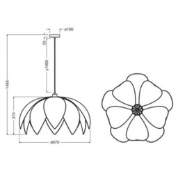 Osram Decor Rattan Lotus Pendant Ceiling Light 670 E27 Brown - thumbnail 7