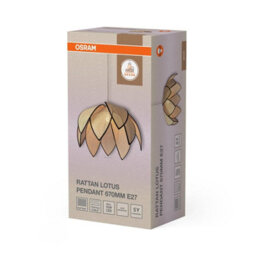 Osram Decor Rattan Lotus Pendant Ceiling Light 670 E27 Brown - thumbnail 2