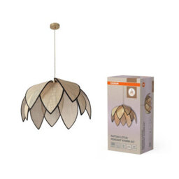 Osram Decor Rattan Lotus Pendant Ceiling Light 670 E27 Brown - thumbnail 3