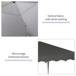 Outsunny 3X3(M) Pop Up Gazebo Marquee Tent For Garden W/ Carry Bag Grey - thumbnail 7