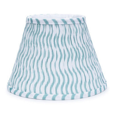 Valuelights Riza Large Green Arrow Gathered Fabric Pleated Tapered Lampshade Easy Fit Light Shade And Bulb (D)41Cm - image 1