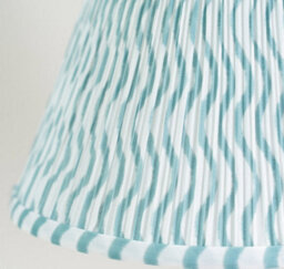 Valuelights Riza Large Green Arrow Gathered Fabric Pleated Tapered Lampshade Easy Fit Light Shade And Bulb (D)41Cm - thumbnail 3
