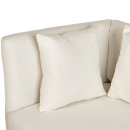 Beliani Left-Hand Chaise Longue Riom Fabric White - thumbnail 7