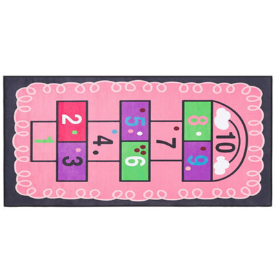 Beliani Kids Rug Honaz Pink 80 X 150 Cm - image 1