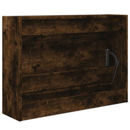 Berkfield Shoe Cabinet Smoked Oak 80X21X57 Cm Engineered Wood - thumbnail 7