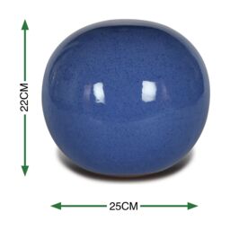 Terrastyle Blue Terracotta Sphere Garden Ornament (H)22Cm (W)25Cm - thumbnail 2