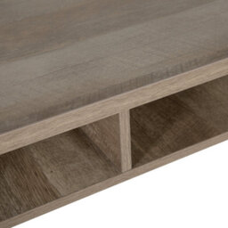 Beliani Office Desk Dark Brown Laminate Top With Black Metal Frame 120 X 60 Cm, 3 Storage Compartments - thumbnail 8