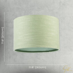 Happy Homewares Designer Bobbled And Textured Linen Lamp Shade In Emerald Mint Green - thumbnail 8