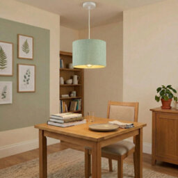 Happy Homewares Designer Bobbled And Textured Linen Lamp Shade In Emerald Mint Green - thumbnail 7
