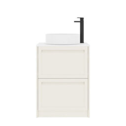 Royal Bathrooms Royal Bathroom Elmore 600mm Classic White Freestanding Vanity Unit 2 Drawer With Plain White Worktop & No Basin - thumbnail 7