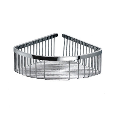 Cosmic Corner Shower Caddy, Shower Basket, 20Cm, Chrome, Wall Mounted, Screws Included, Architect Collection - image 1