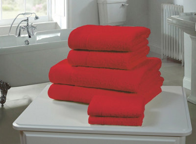 Rapport Home Chatsworth Bath Towel Pure Cotton Red