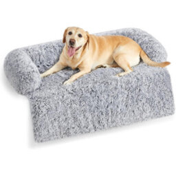 Songmics Extra Large Dog Sofa Bed, Calming Pet Couch Cover, Spacious Comfort For Big Dogs, Grey Ombré - thumbnail 6