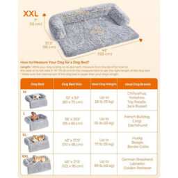 Songmics Extra Large Dog Sofa Bed, Calming Pet Couch Cover, Spacious Comfort For Big Dogs, Grey Ombré - thumbnail 2