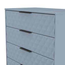 Anzio Matt Denim Blue 5 Drawer Chest (H)1067mm (W)765mm (D)395mm - thumbnail 5