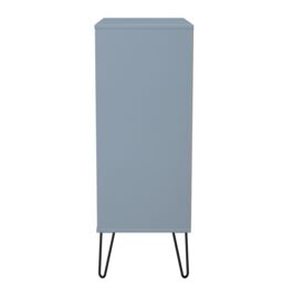 Anzio Matt Denim Blue 5 Drawer Chest (H)1067mm (W)765mm (D)395mm - thumbnail 4