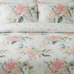 Rapport Home Ava Blush Floral Microfibre Reversible Duvet Cover Set King - thumbnail 3