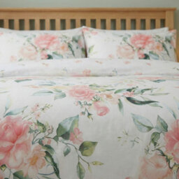 Rapport Home Ava Blush Floral Microfibre Reversible Duvet Cover Set King - thumbnail 5
