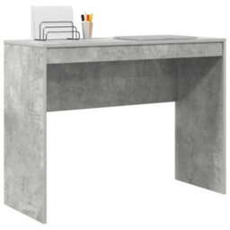 Berkfield Modern Writing Desk Concrete Grey Particle Board With Concrete Grey Finish - thumbnail 3