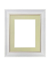 Frames By Post Scandi White Speckled Frame With Light Grey Mount For Image Size 9 X 7 Inch - thumbnail 1