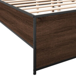 Berkfield Bed Frame Without Mattress Brown Oak 180X200 Cm Super King - thumbnail 7