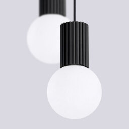 Sollux Lighting Halo Aluminum/glass Black 2 Lights Modern Pendant Lamps - thumbnail 5