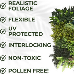 Artificial Plant Flower Living Wall Panels Realistic - Purple Strand - Indoor / Outdoor -50Cm X 50Cm - thumbnail 3