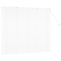 Berkfield Window Blind With Curtains Manual White Aluminium - thumbnail 6