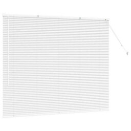 Berkfield Window Blind With Curtains Manual White Aluminium - thumbnail 5