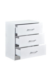 Highbury White 3 Piece Bedroom Set (Wardrobe, Chest & Bedside) - thumbnail 9