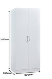 Highbury White 3 Piece Bedroom Set (Wardrobe, Chest & Bedside) - thumbnail 3