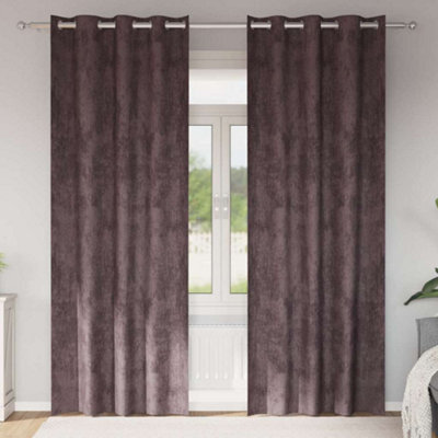 Walplus Curtain With Curtains 2 Pcs Brown 245 X 140 Cm Velvet - image 1