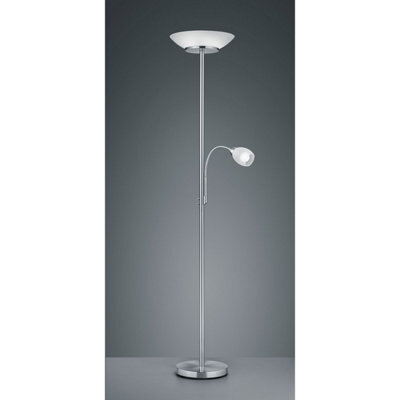 Luminosa Lighting Luminosa Gerry Modern 2 Light Mother & Child Lamp Nickel Matt - Uk Stock - image 1