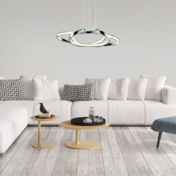 Milagro Craft Chrome Led Pendant Light 45Cm Diameter Elegant Chrome Curves House The Efficient 46W(190W) Led Light Source - thumbnail 4