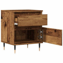 Berkfield Bedside Cabinet Old Wood 40X35X50 Cm Engineered Wood - thumbnail 4