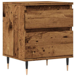 Berkfield Bedside Cabinet Old Wood 40X35X50 Cm Engineered Wood - thumbnail 2
