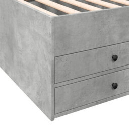 Berkfield Daybed With Drawers Without Mattress Concrete Grey 90X190 Cm Single - thumbnail 8