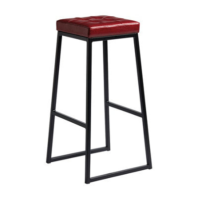 Fergner Matt Black Metal Frame - Vintage Red Uph Seat