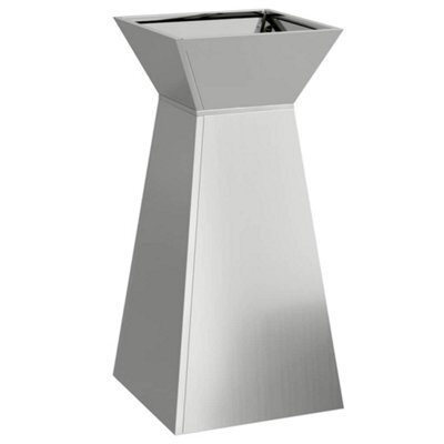 Berkfield Modern Garden Pillar Planter With Bowl 35X35X73 Cm Galvanised Steel - image 1
